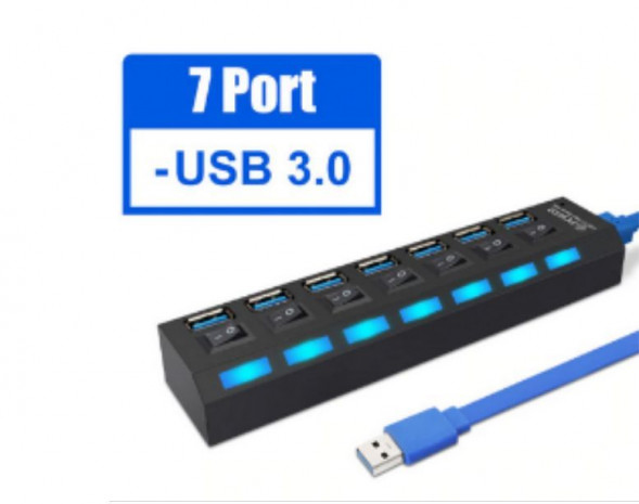 USB-хаб SMARTBUY (SBHA-7307-B) USB 3.0 хаб + выкл., 7 портов, черный
