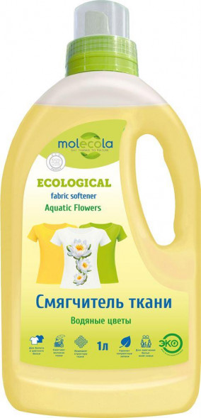смягчитель ткани MOLECOLA Экологичный смягчитель ткани Водяные цветы 1000 мл, 70426