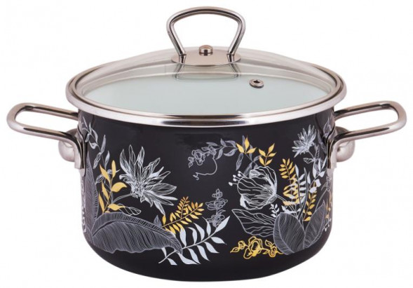 Кастрюля APPETITE 8SD165S Botany black эмал цил 2,0л