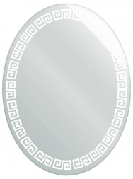 Зеркало САНАКС 405806 Зеркало с матированным рисунком овальное 600х800мм
