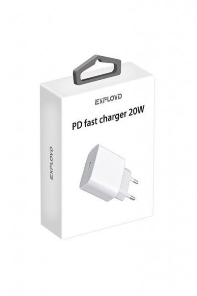 Сетевое ЗУ EXPLOYD EX-Z-1166 Сетевое ЗУ/3A/PD/20W/белый/Quinsy
