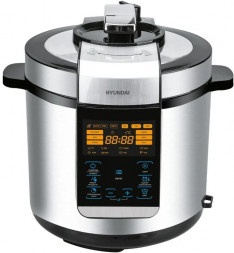 Мультиварка-скороварка HYUNDAI Мультиварка-скороварка HYMC-2406 6л 1000Вт серебристый/черный