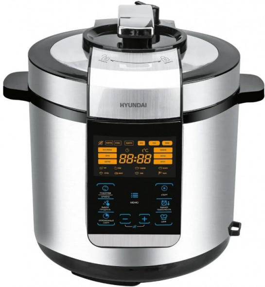 Мультиварка-скороварка HYUNDAI Мультиварка-скороварка HYMC-2406 6л 1000Вт серебристый/черный