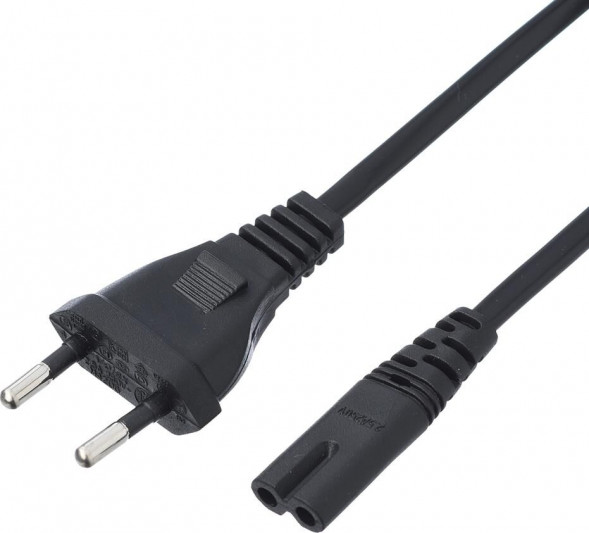 Кабель GOPOWER (00-00025227) кабель питания евровилка-C7 (2-pin) 1.8м ПВХ 0.75мм черный (1/300)