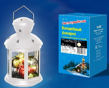 Фонарь со светодиодной гирляндой UNIEL (UL-00002310) ULD-L1220-012/TTB/WW WHITE