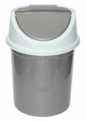 Ведро VIOLET Ведро для мусора с подвижной крышкой 14л (серо-белый) 141458