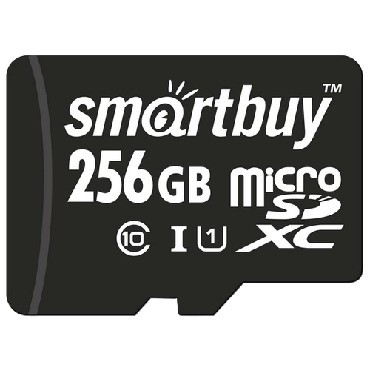 Карта памяти SMARTBUY (SB256GBSDCL10-01) MicroSDXC 256GB Class10 UHS-1 + адаптером