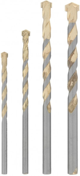 Набор сверл MATRIX Набор сверл по бетону Golden Line 5 - 6 - 8 - 10мм// MATRIX Набор сверл по бетону Golden Line 5 - 6 - 8 - 10мм//