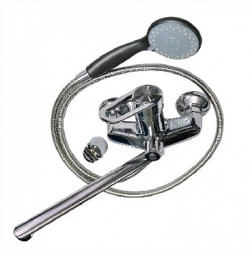 Смеситель для ванны SANAKS 2870 Смеситель в ванную длинный нос с дивектором на корпусе шаровый с голограммой на ручке