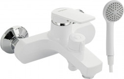 Смесители BRIMIX 5577 Смеситель для ванны, с коротким изливом, шаровый, из высокопрочного АБС пластика, цвет БЕЛЫЙ