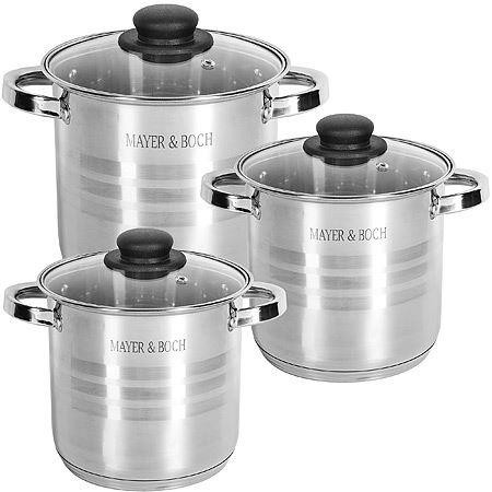 Набор посуды 6пр MAYER&amp;BOCH 30953 6пр 4,3+5,7+7,2 л