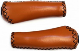 Аксессуары для велосипедов JOY KIE Грипсы MTB HL-GB310 135mm,эргономические, резина/кожзам,коричневые H000008038