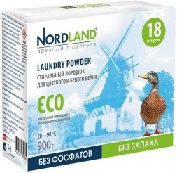 Стиральный порошок ECO, 900 г NORDLAND Стиральный порошок ECO, 900 г (180735)