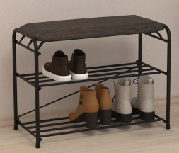 Подставка для обуви ЗМИ Подставка для обуви &quot;Альфа 23&quot; с сиденьем Черный ПДОА 23С Ч