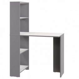 Модульная мебель МЕБЕЛЬ-КОМПЛЕКС ЛАЙТ Стол-стеллаж рабочий Серый шифер/Белый