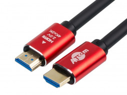 Кабель HDMI ATCOM (АТ5943) Кабель HDMI 5М (Red/Gold, в пакете) VER 2.0