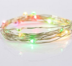 Гирлянда NEON-NIGHT (303-009-1) ГИРЛЯНДА &quot;РОСА&quot; 2 М, 20 LED, МУЛЬТИ, ТОНКИЙ БАТАРЕЙНЫЙ БЛОК