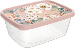 Контейнер IDILAND Optima Paradise для продуктов прямоугольный 0,85л с декором (бежевый) 221160627/06