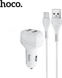 АЗУ HOCO (6931474727787) Z36 White АЗУ 2USB 2.4A для Type-C