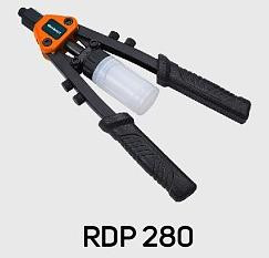 Заклепочник PATRIOT 350007513 RDP 280, двуручный, компактный, контейнер, 2.4-4.8 мм