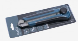 Нож OASIS Нож с сегментированным лезвием 25х125х0,7 мм, двукомпонентный корпус (ABS+TPR) 1030601007 цвет бирюзовый