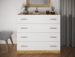 Комод НК-МЕБЕЛЬ FRESCO комод КМ-100(N) Белый/Дуб Вотан 72518529