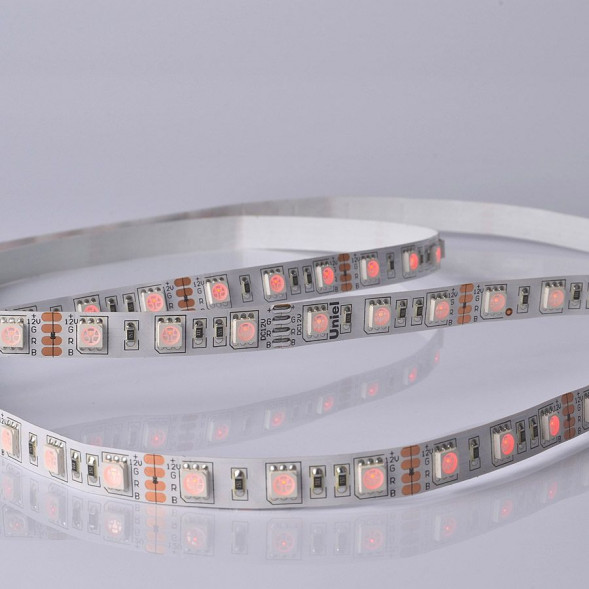 Светодиодная лента UNIEL (UL-00004375) ULS-M25-5050-60LED/m-10mm-IP20-DC12V-14,4W/m-5M-RGB PROFI катушка в герметичной упаковке