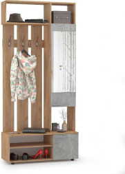 Прихожая МЕБЕЛЬ-КОМПЛЕКС Шкаф МЦН Милан исп.5 /универс/ дуб золотой крафт/ателье светлое (3 кор.)