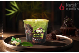 Свеча BARTEK Дубайский шоколад (Dubai Chocolate) 115гр в стакане