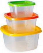 Контейнер GOOD&amp;GOOD контейнеров пласт квадр COMPACT 3 в 1