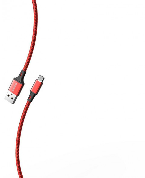 Кабель SMARTBUY (iK-12-S14rb) S14 MicroUSB красный/черн., 3 А, 1 м