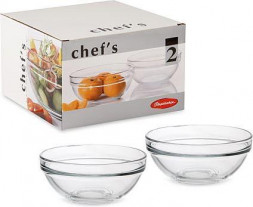 Набор салат. &quot;Шеф&quot; (2пр.) 53573 (20см) без крышки 1/6шт. PASABAHCE 53573B
