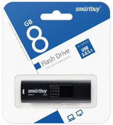 USB-флэш SMARTBUY (SB008GB3FSK) UFD 3.0/3.1 008GB Fashion Black черный