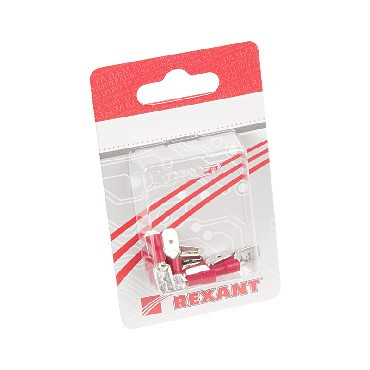 Клемма REXANT (08-0313-10) клемма (штекер - 6,3мм) 0.5-1.5мм) БЛИСТЕР