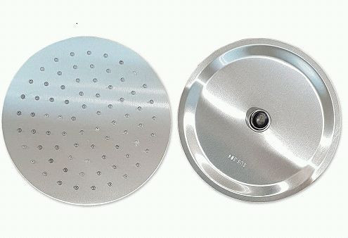 Лейка для душа GFMARK 6047 Лейка большая, тропический душ круглая-ПЛОСКАЯ, АНТИВАНДАЛЬНАЯ из нержавеющей стали марки SUS 304