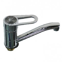 Смеситель для кухни SANAKS 2850S Смеситель кухонный шаровый 15 см нос с голограммой на ручке