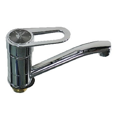 Смеситель для кухни SANAKS 2850S Смеситель кухонный шаровый 15 см нос с голограммой на ручке