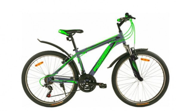 Велосипед PIONEER CITY 26&quot;/16&quot; gray-black-green