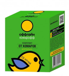 Защита от насекомых КОМАРОФФ оффлайн ДЛИТЕЛЬНО Жидкость 70 ночей без запаха флакон 45 мл
