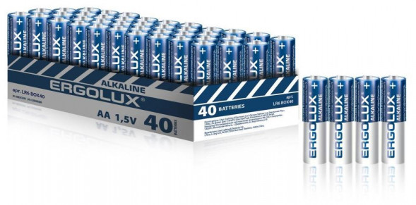 Батарейка ERGOLUX (14673) Alkaline BOX40 LR6