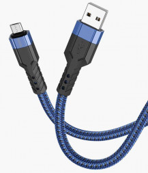 Кабель HOCO (6931474770592) U110 MicroUSB (m) 1.2m - синий
