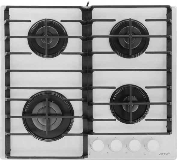 Варочная панель газовая VITEK VGH 6420 WG стекло белое