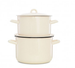Набор посуды ЭСТЕТ ЭТ-72971 Набор посуды &quot;Жемчужная&quot; цилиндрический 2,9+4,3 л 4 пр (52857)