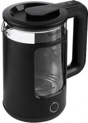 Чайник ENERGY E-256 (1.5л) стекло, черный 164138