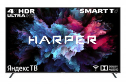 LED-телевизор HARPER 75U750TS UHD SMART БЕЗРАМОЧНЫЙ