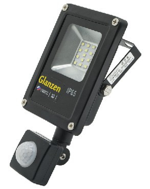 Прожектор светодиодный GLANZEN FAD-0017-10 датчик движения