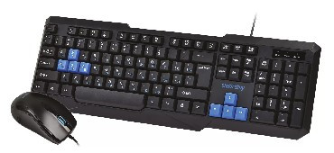 Комплект для компьютера клавиатура+мышь SMARTBUY (SBC-230346-KB) черный/синий