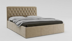 Кровать BONMEBEL Прима Кровать с подъемным механизмом 1600х2000 ткань: велюр бежевый (5 пак.)