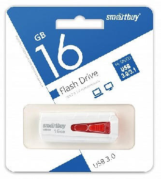 USB флеш SMARTBUY (SB16GBIR-W3) 16GB IRON WHITE/RED USB3.0