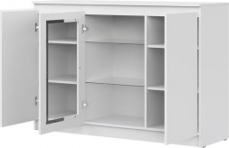 Комод НК-МЕБЕЛЬ STERN комод Т-14(витрина) Белый 72678286 (2 кор.)